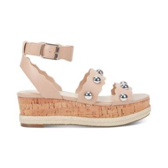 NWT MARC FISHER Womens Beige 1" Platform Fayth Wedge Slingback Sandal 6.5 M - Picture 4 of 5